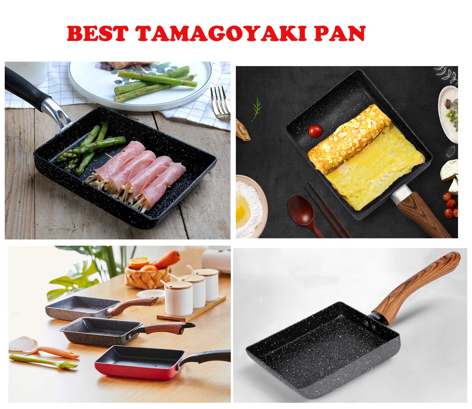 RUIBOLU Tamagoyaki Egg Pan /Japanese Omelette Pan / Square Egg Frying Pan/  Pan/